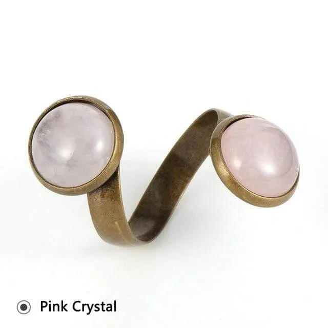Healing Crystals Bohemian Rings