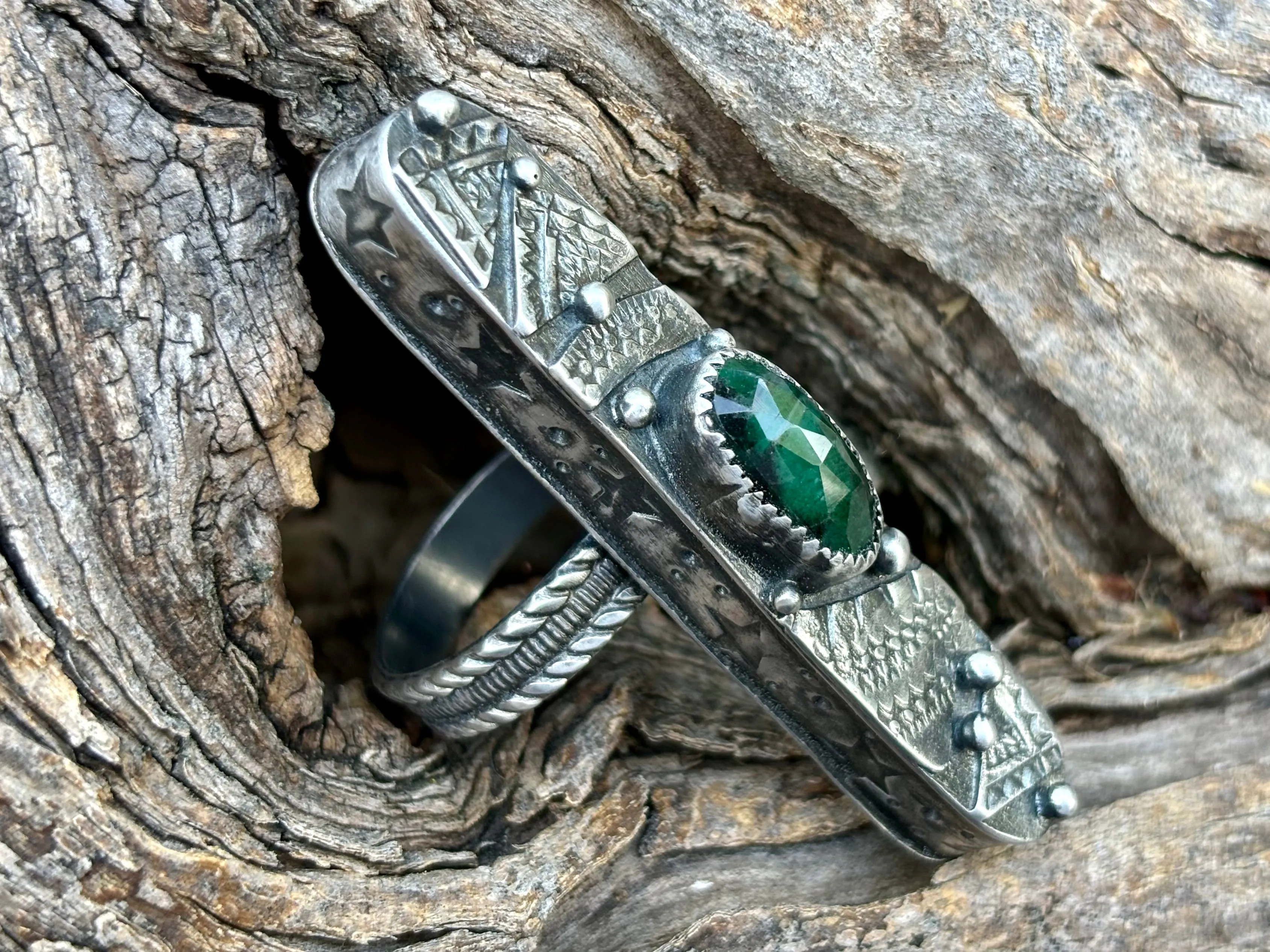 Hollow Box Form Sterling Silver Ring (4)
