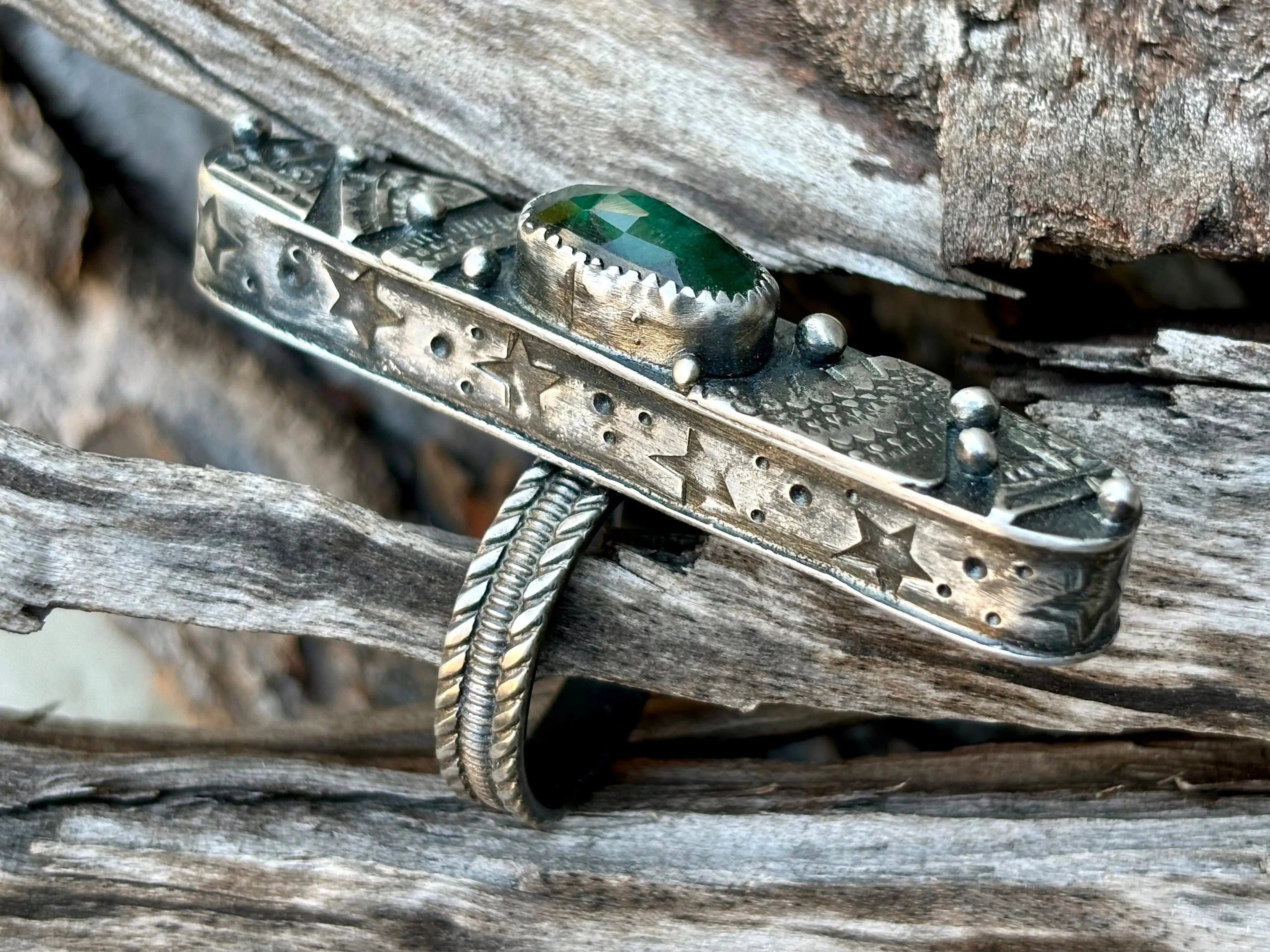 Hollow Box Form Sterling Silver Ring (4)