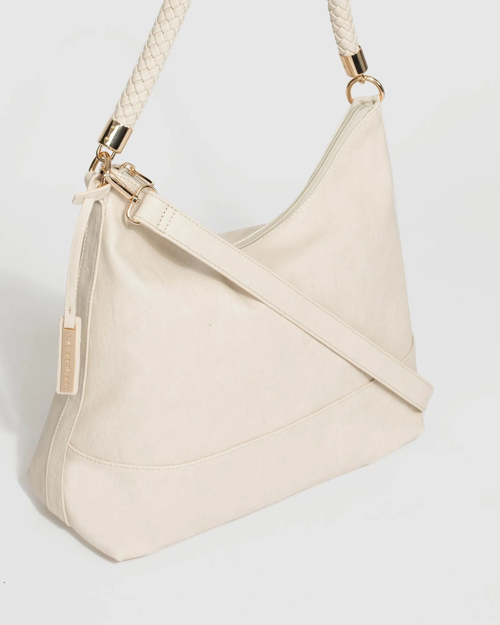 Ivory Nina Tag Slouch Bag