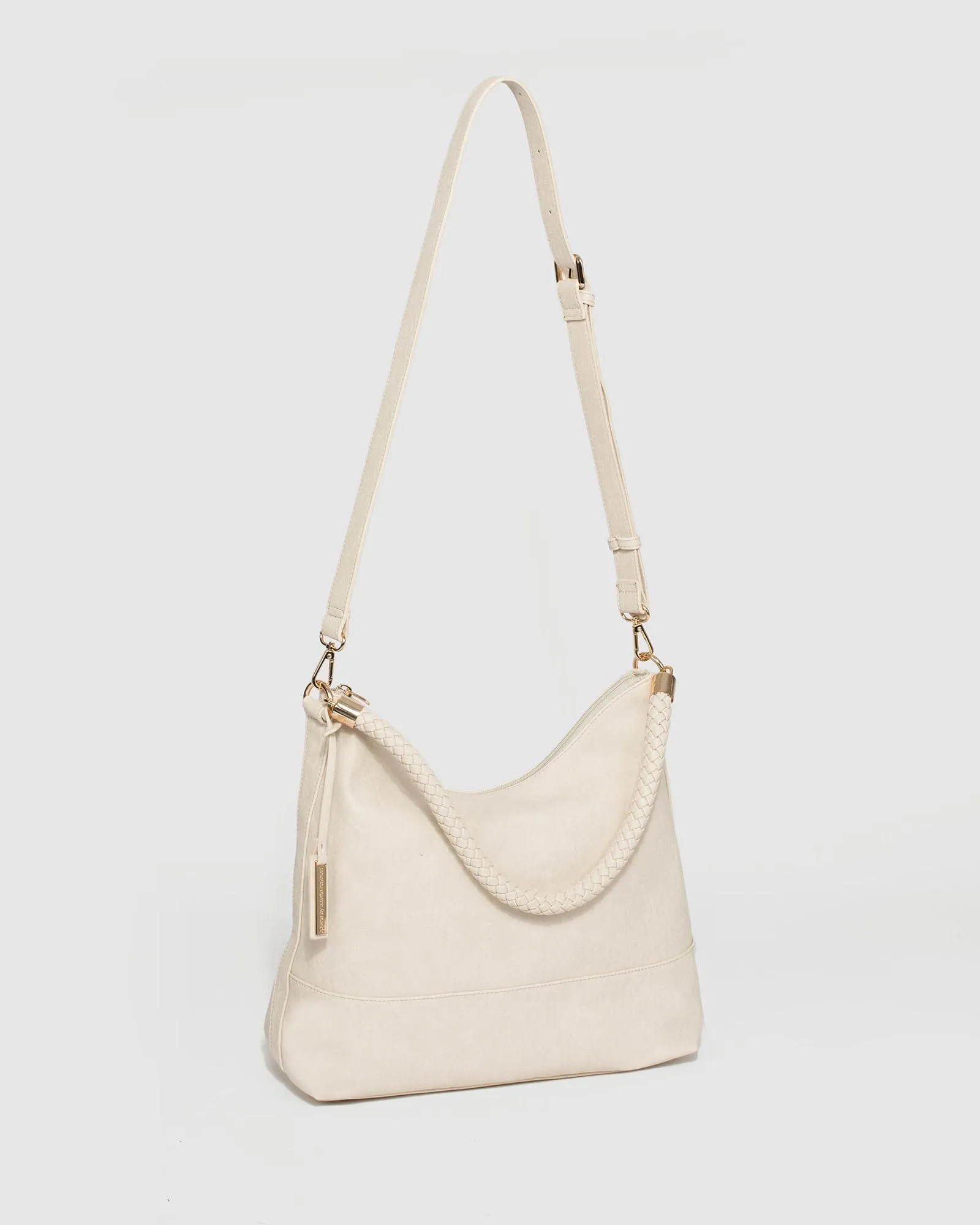 Ivory Nina Tag Slouch Bag
