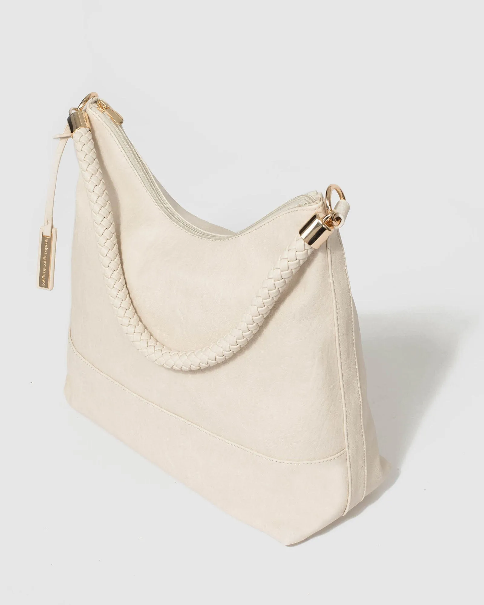Ivory Nina Tag Slouch Bag