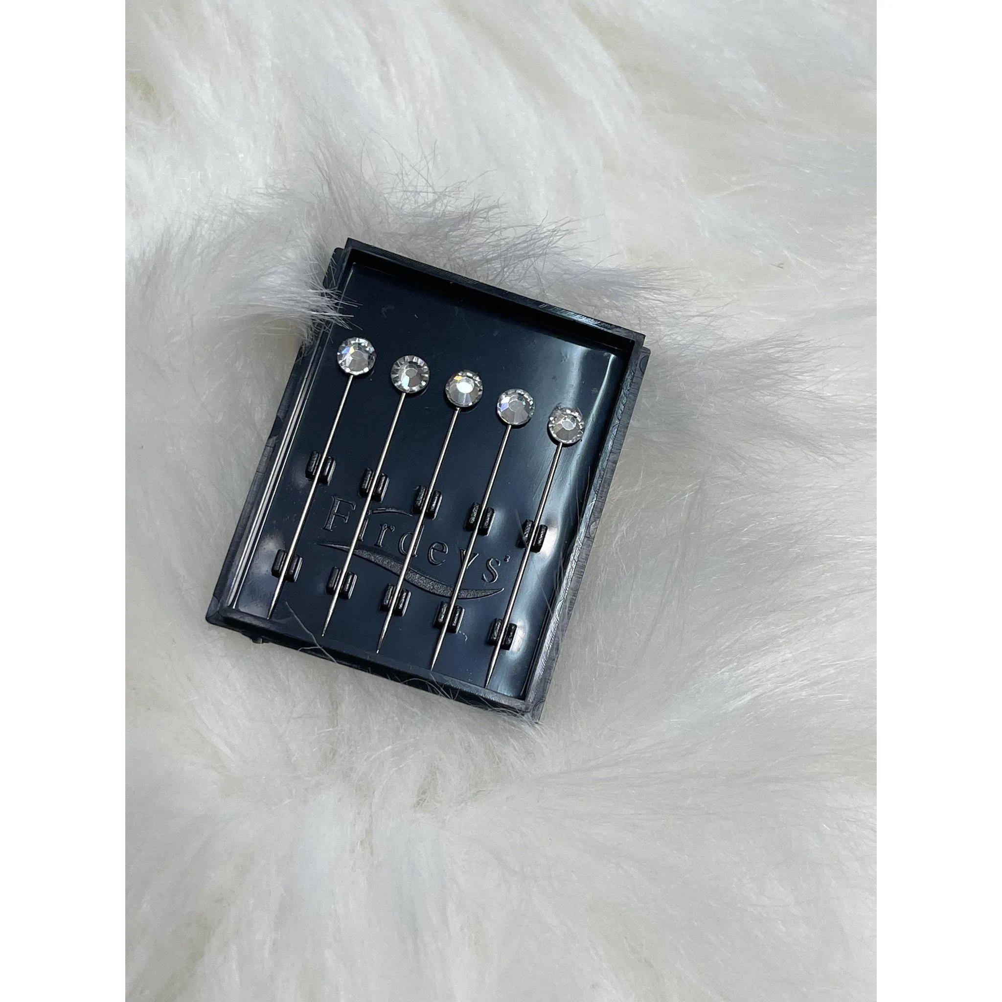 Jewel Headwrap Pins - Crystal Clear