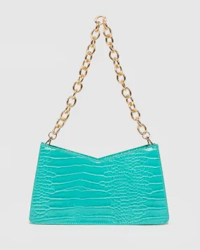 Leilani Chain Blue Shoulder Bag