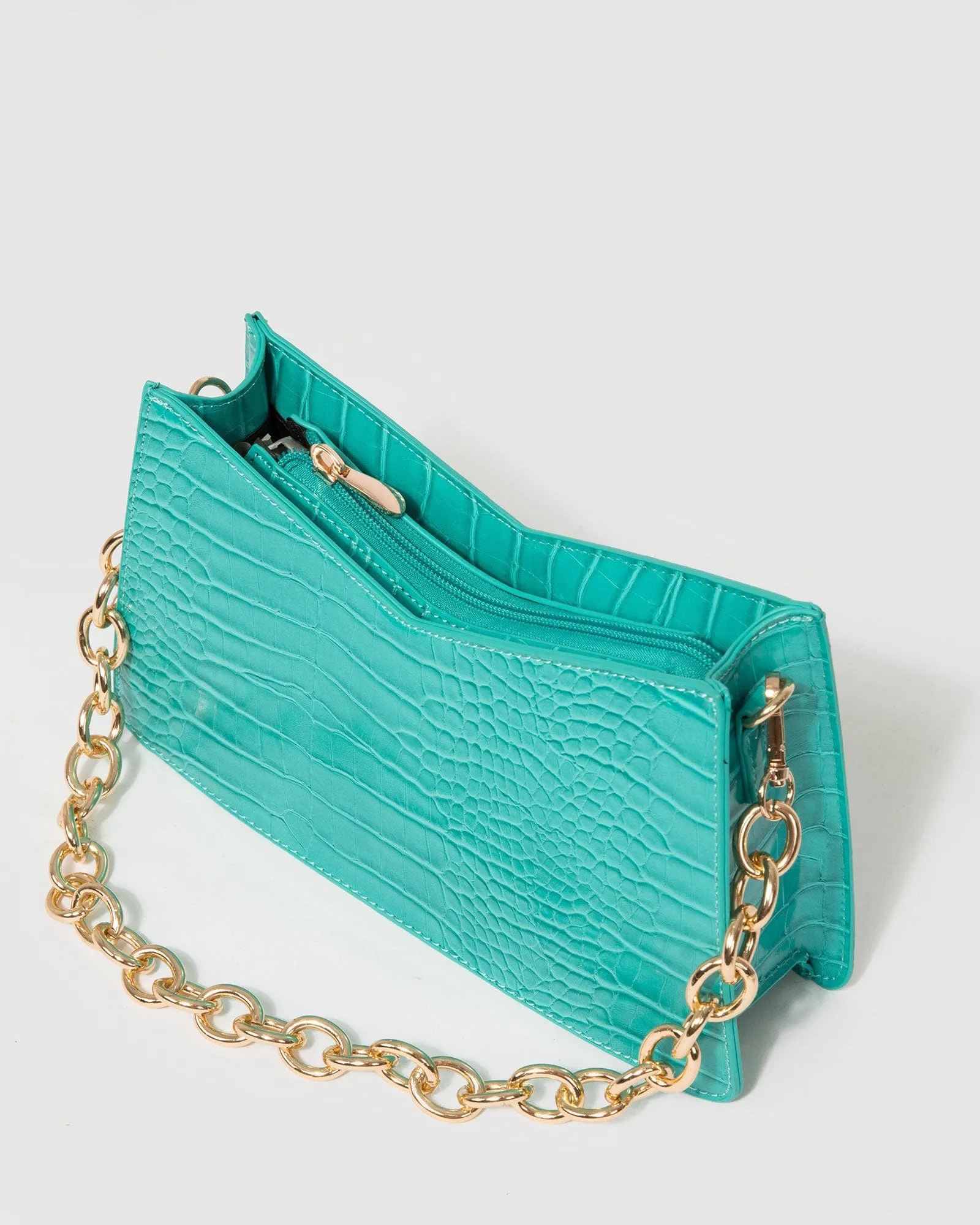 Leilani Chain Blue Shoulder Bag