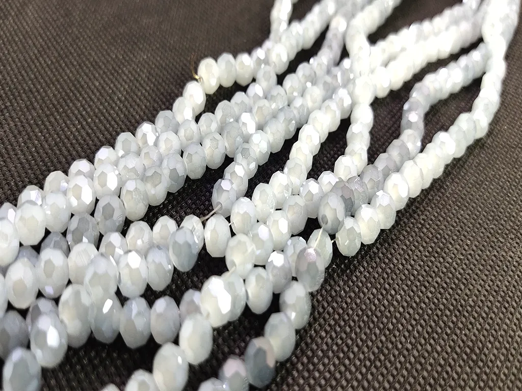 Light Gray Tyre Crystal Beads (Wholesale)