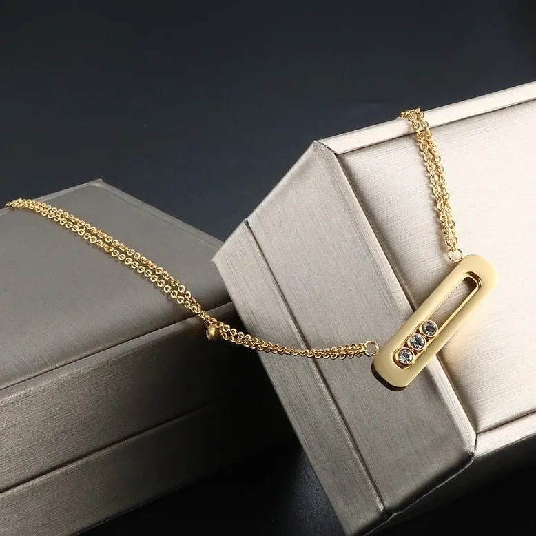 Luxury Yellow Gold Chain Necklace Wedding Women Jewellery