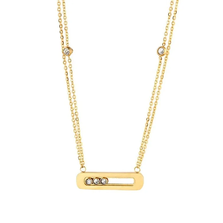 Luxury Yellow Gold Chain Necklace Wedding Women Jewellery