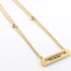 Luxury Yellow Gold Chain Necklace Wedding Women Jewellery