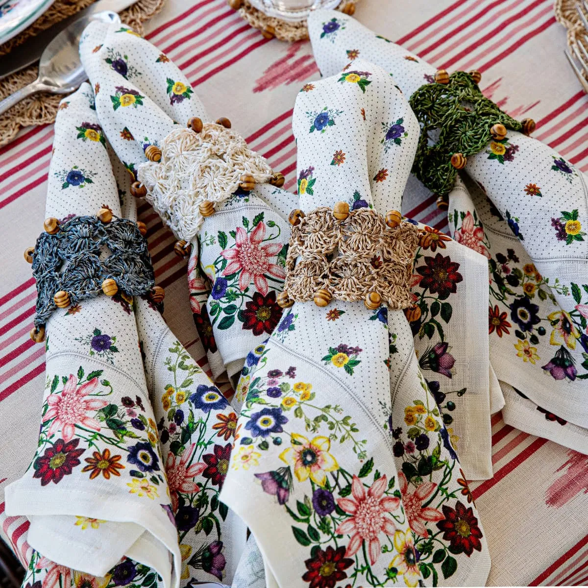 Macrame Napkin Ring - Chambray