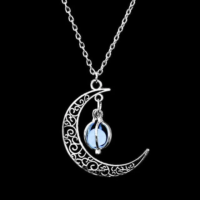 Moon Glowing Stone Necklace