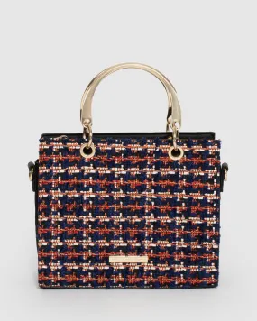 Multi Colour Ella Metal Handle Tote Bag