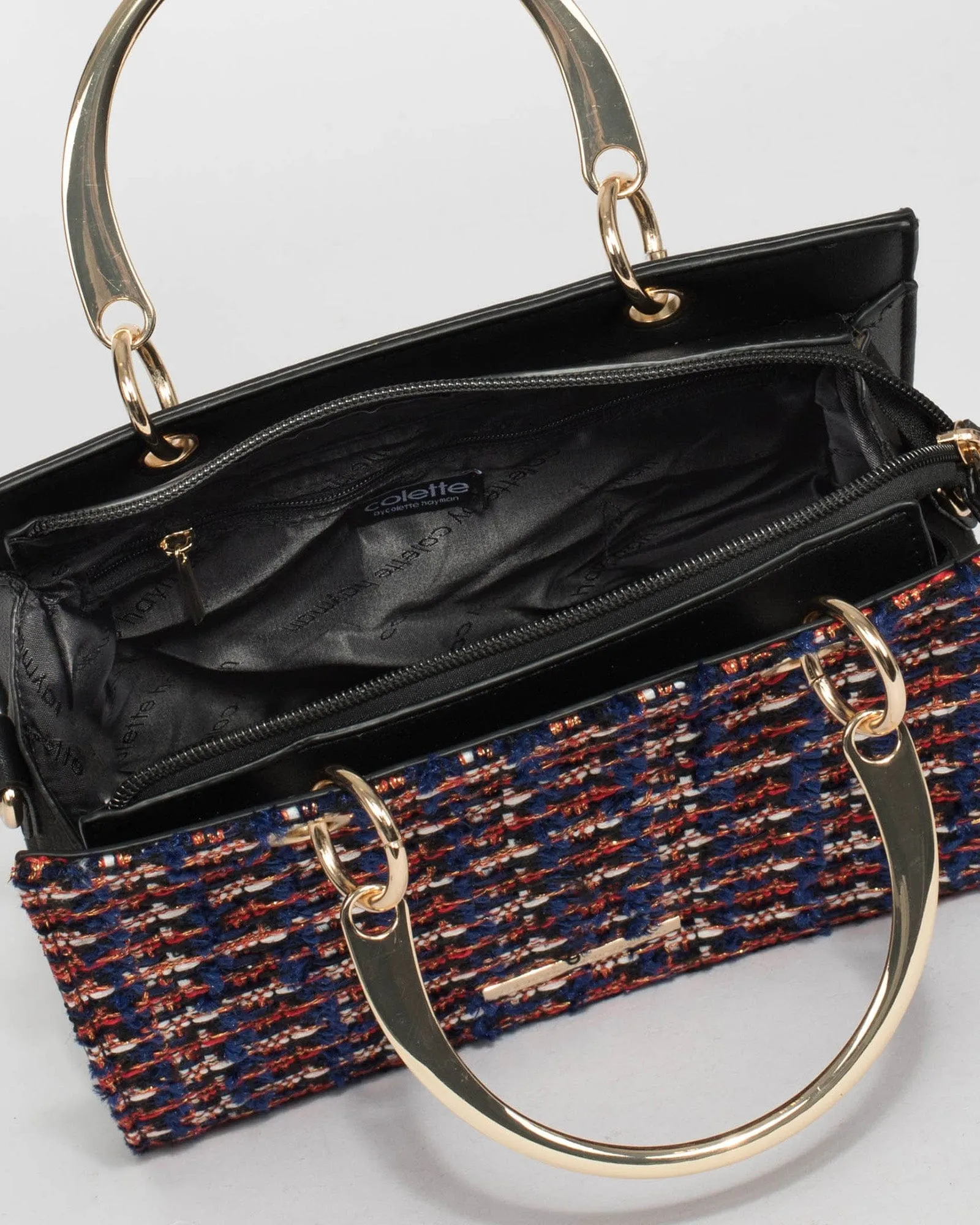 Multi Colour Ella Metal Handle Tote Bag