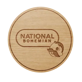 National Bohemian Beer / Wooden Coaster