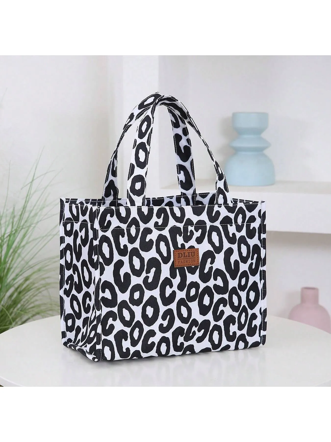 New Nylon Cloth Flower Print Large Capacity Portable Inner Aluminum Foil Insulation Zipper Semi-Closed Lunch Box Bag Work Commute With Lunch Handbag School Organizer Bags Teacher Storage Bags Classroom Bags Classroom Organizer Bags