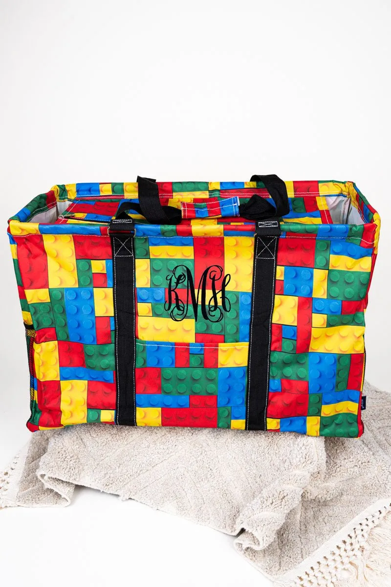 NGIL Stack 'Em Up Collapsible Double Haul-It-All Basket with Mesh Pockets and Lid