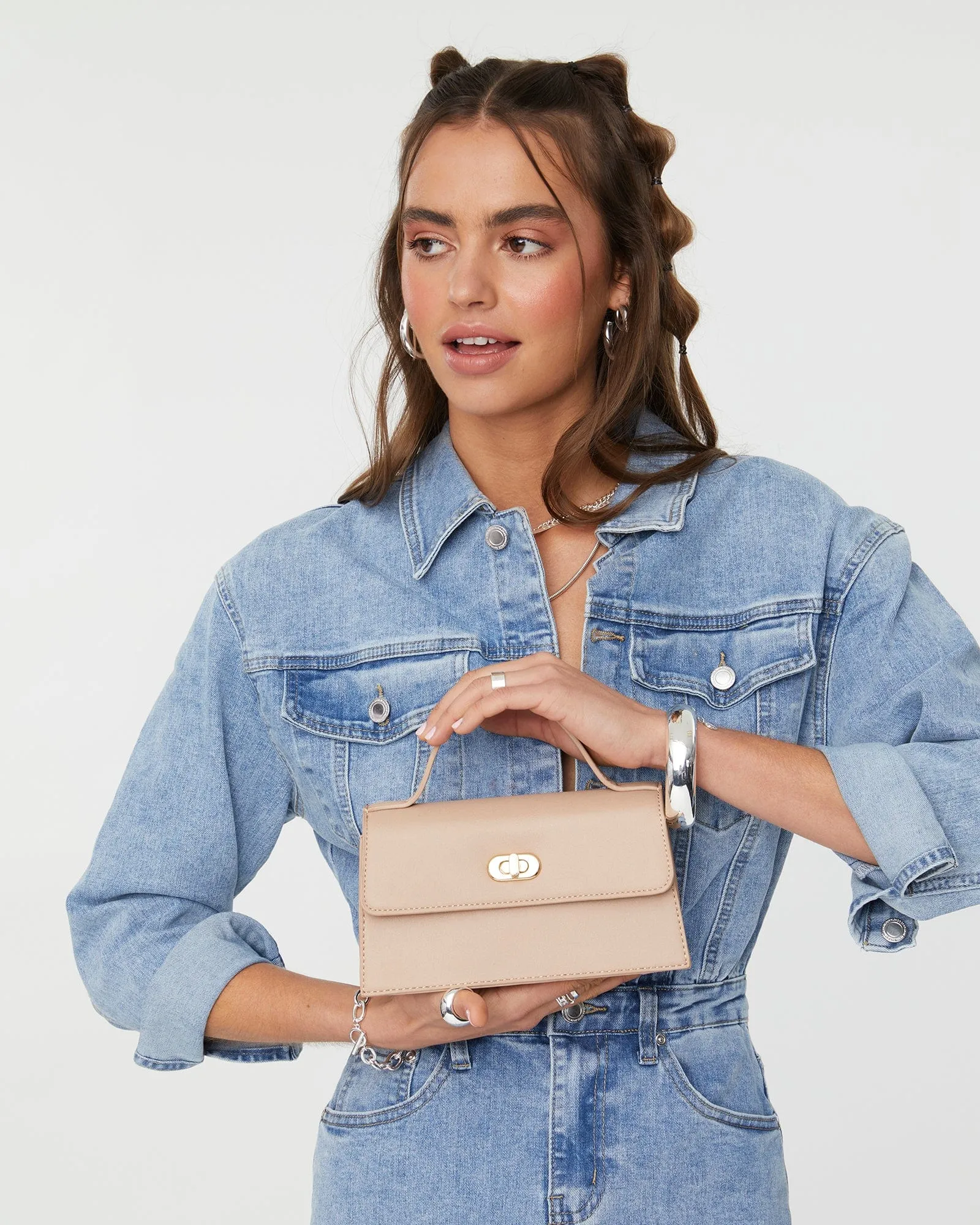 Nude Luna Lock Mini Bag