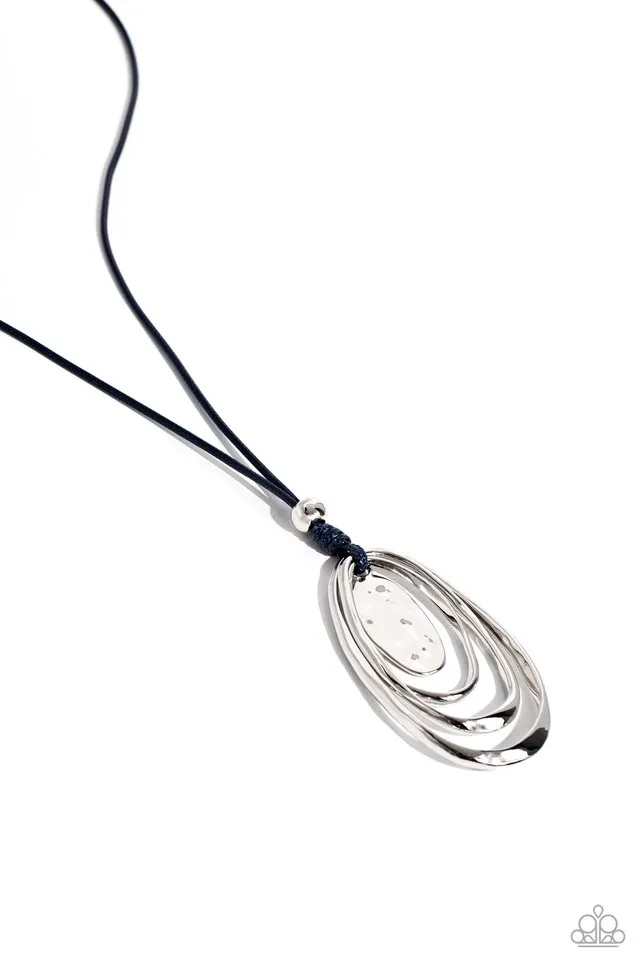 Paparazzi Necklace ~ Hammered Hallmark - Blue