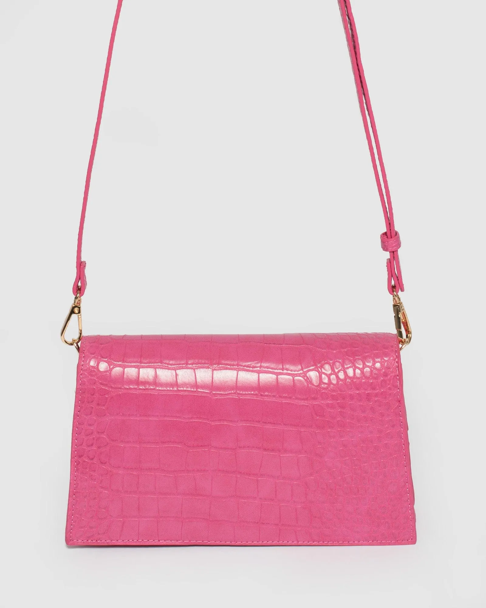 Pink Alana Lock Shoulder Bag