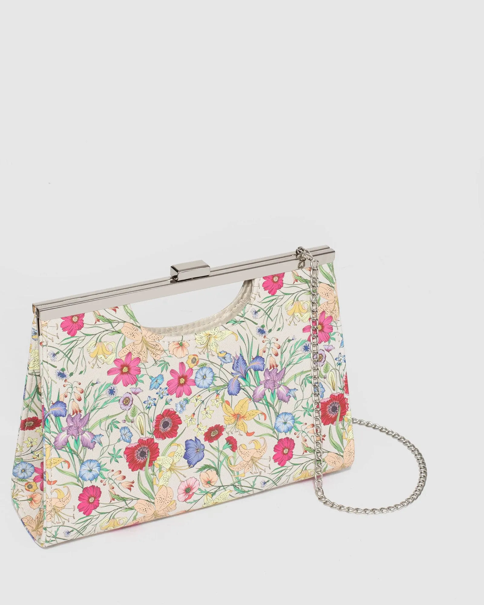 Print Alice Handle Bar Clutch Bag