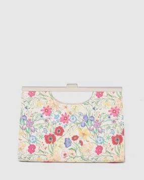 Print Alice Handle Bar Clutch Bag