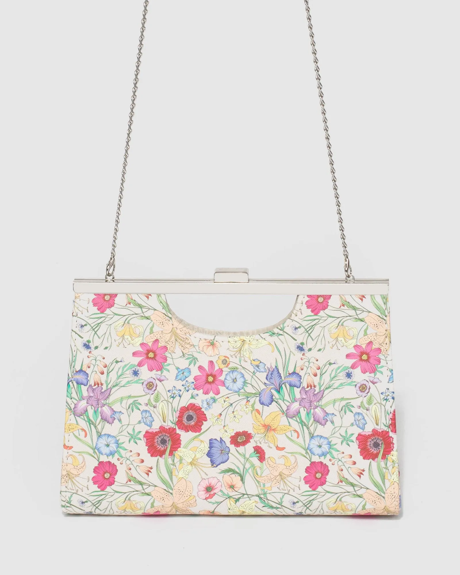 Print Alice Handle Bar Clutch Bag