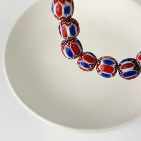 Recycled Glass Bracelet - Red Multi