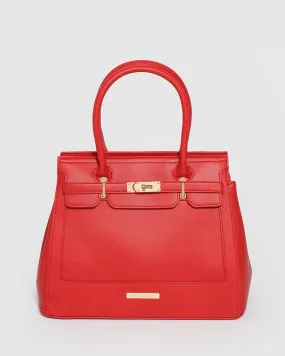 Red Wendy Quilting Tote Bag