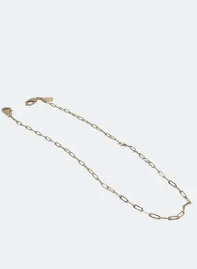 SALE: Thin Gold Mask Chain - Gold Paperclip 20"