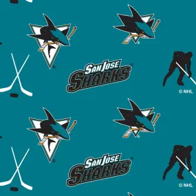 San Jose Sharks - NHL Fleece Print - Logo