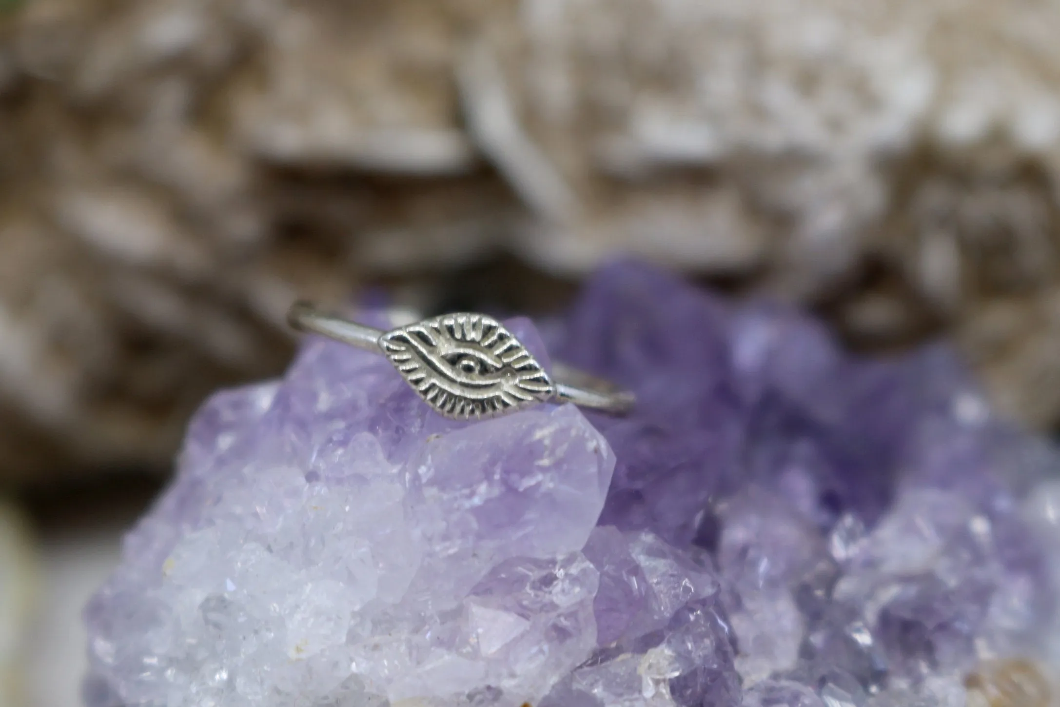 Sanctuary // Evil Eye Ring, Gold or Sterling Silver, Protection Ring // BH-R017