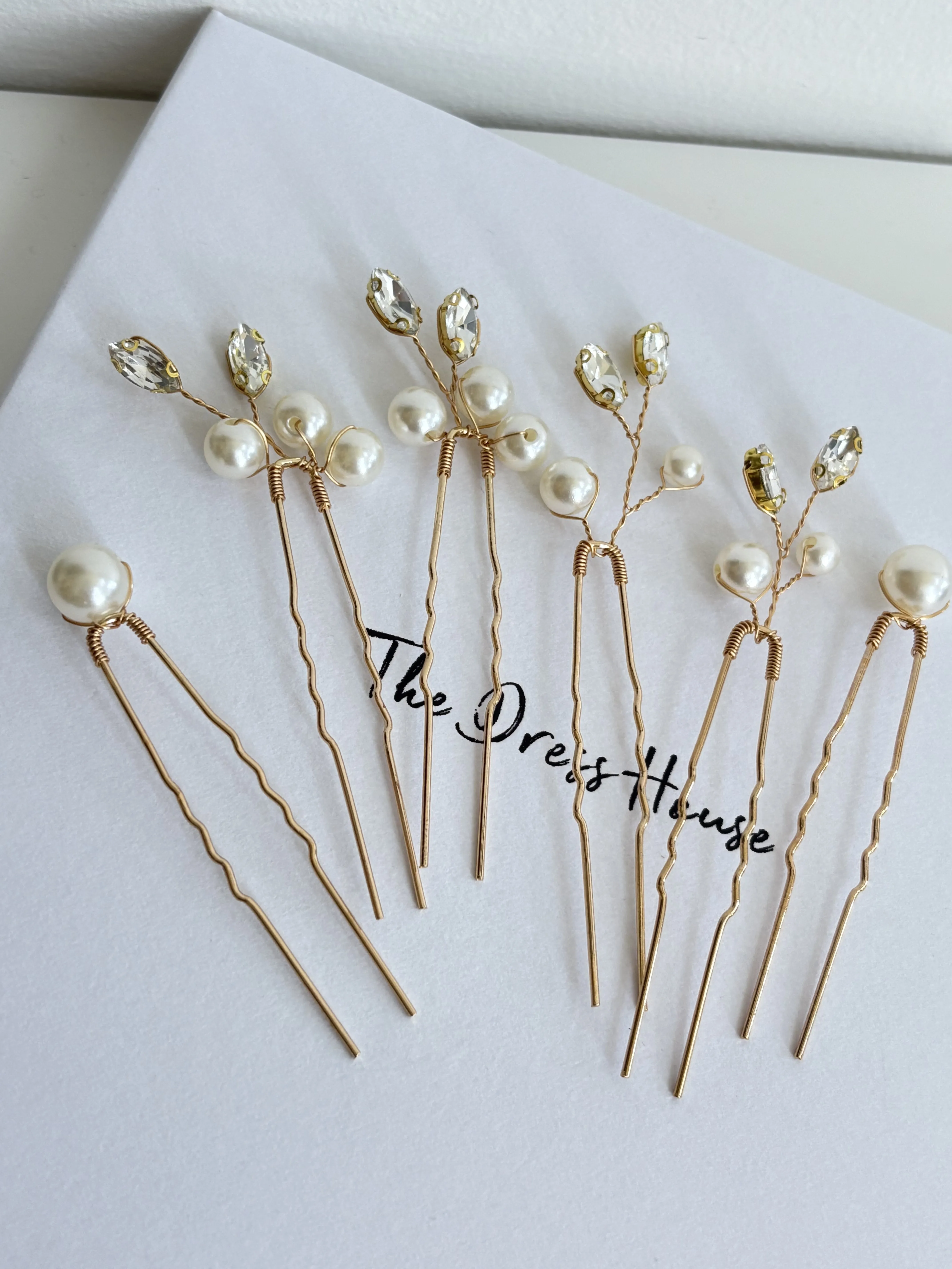 Sanna - Gold Pearl Hair Pins