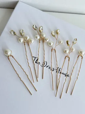 Sanna - Gold Pearl Hair Pins