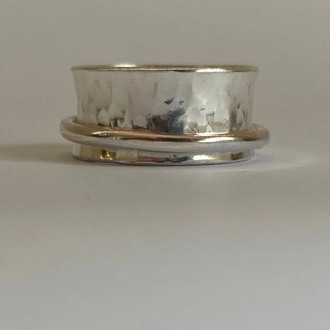 Silver With Silver Spinner Ring