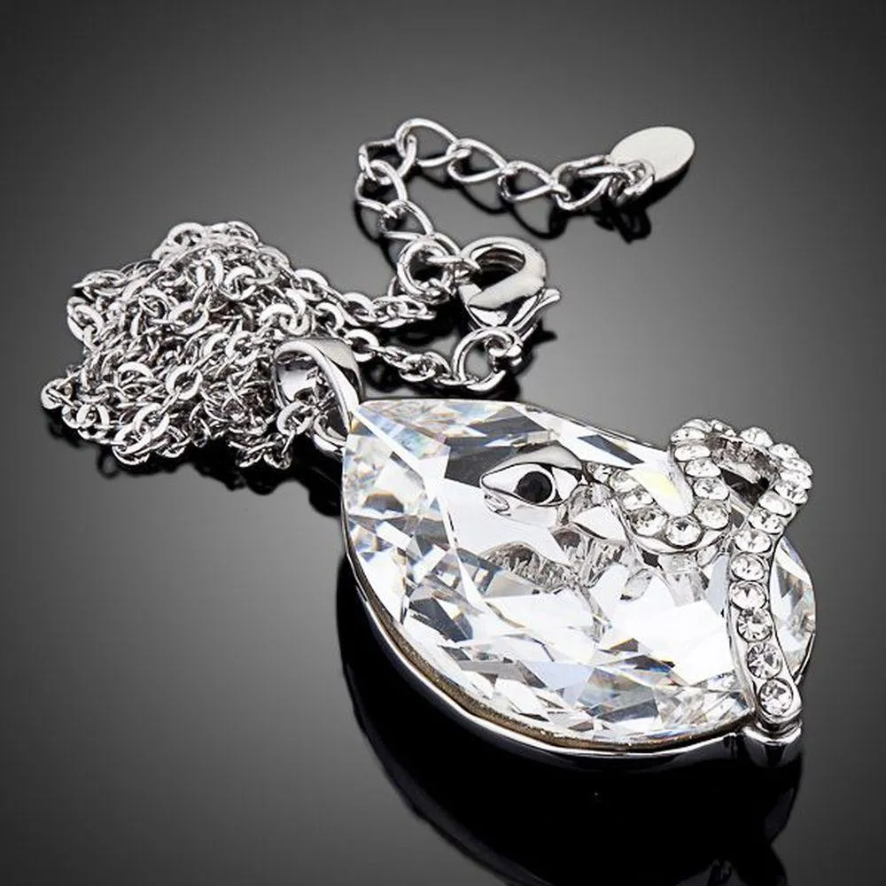 Sleeping Snake Pendant Necklace Chain KPN0048
