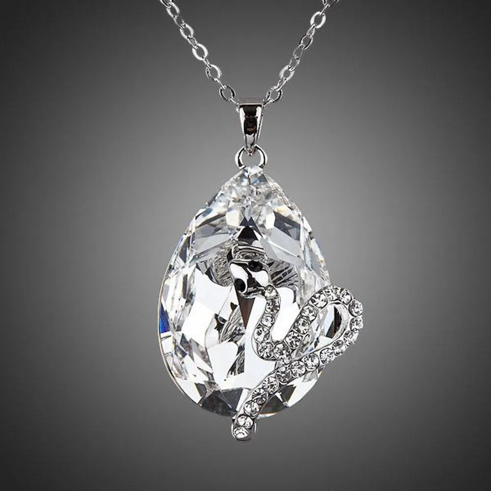 Sleeping Snake Pendant Necklace Chain KPN0048