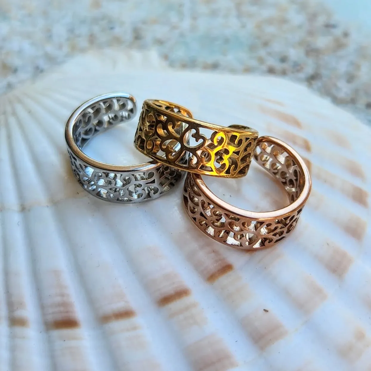 SUMMER SANDS   -  ROSE GOLD / GOLD & SILVER WATERPROOF TOE RINGS