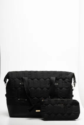 Travel Bag With Cosmetics Bag Set Black