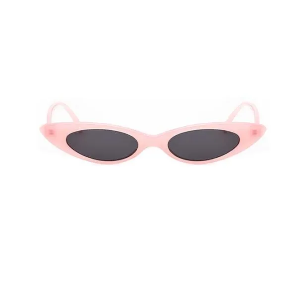 Trendy Narrow Pointy Plastic Frame Sunglasses