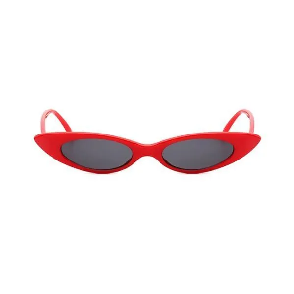Trendy Narrow Pointy Plastic Frame Sunglasses