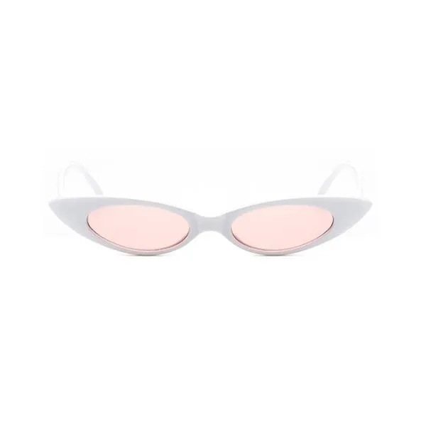 Trendy Narrow Pointy Plastic Frame Sunglasses