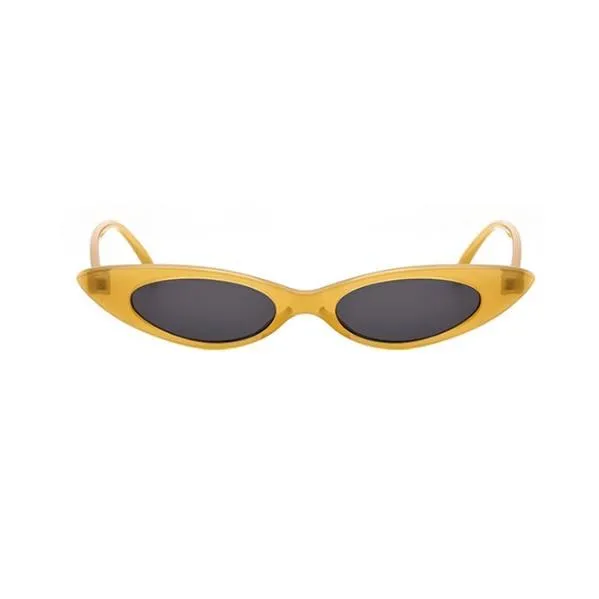 Trendy Narrow Pointy Plastic Frame Sunglasses