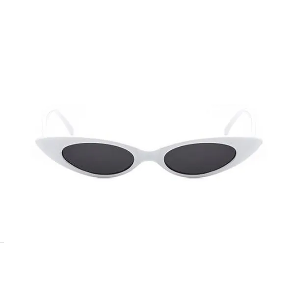 Trendy Narrow Pointy Plastic Frame Sunglasses