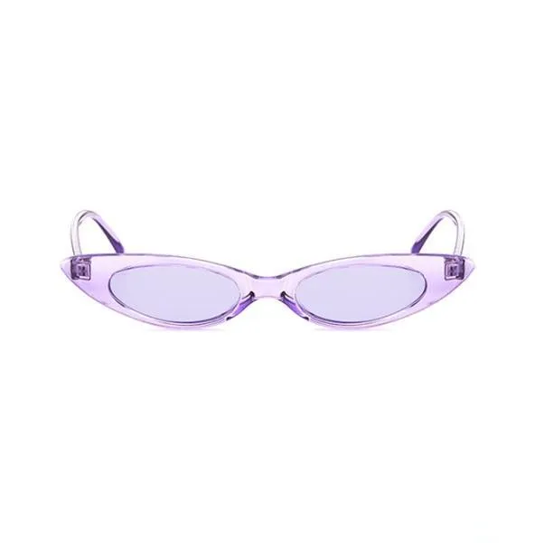 Trendy Narrow Pointy Plastic Frame Sunglasses