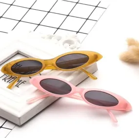 Trendy Narrow Pointy Plastic Frame Sunglasses