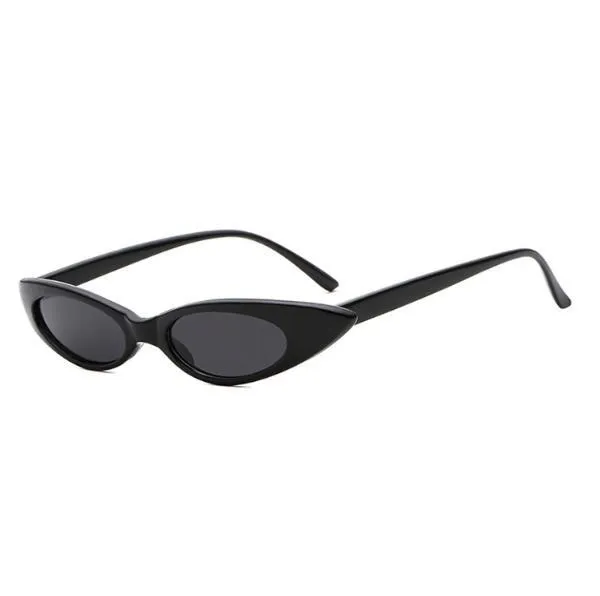 Trendy Narrow Pointy Plastic Frame Sunglasses