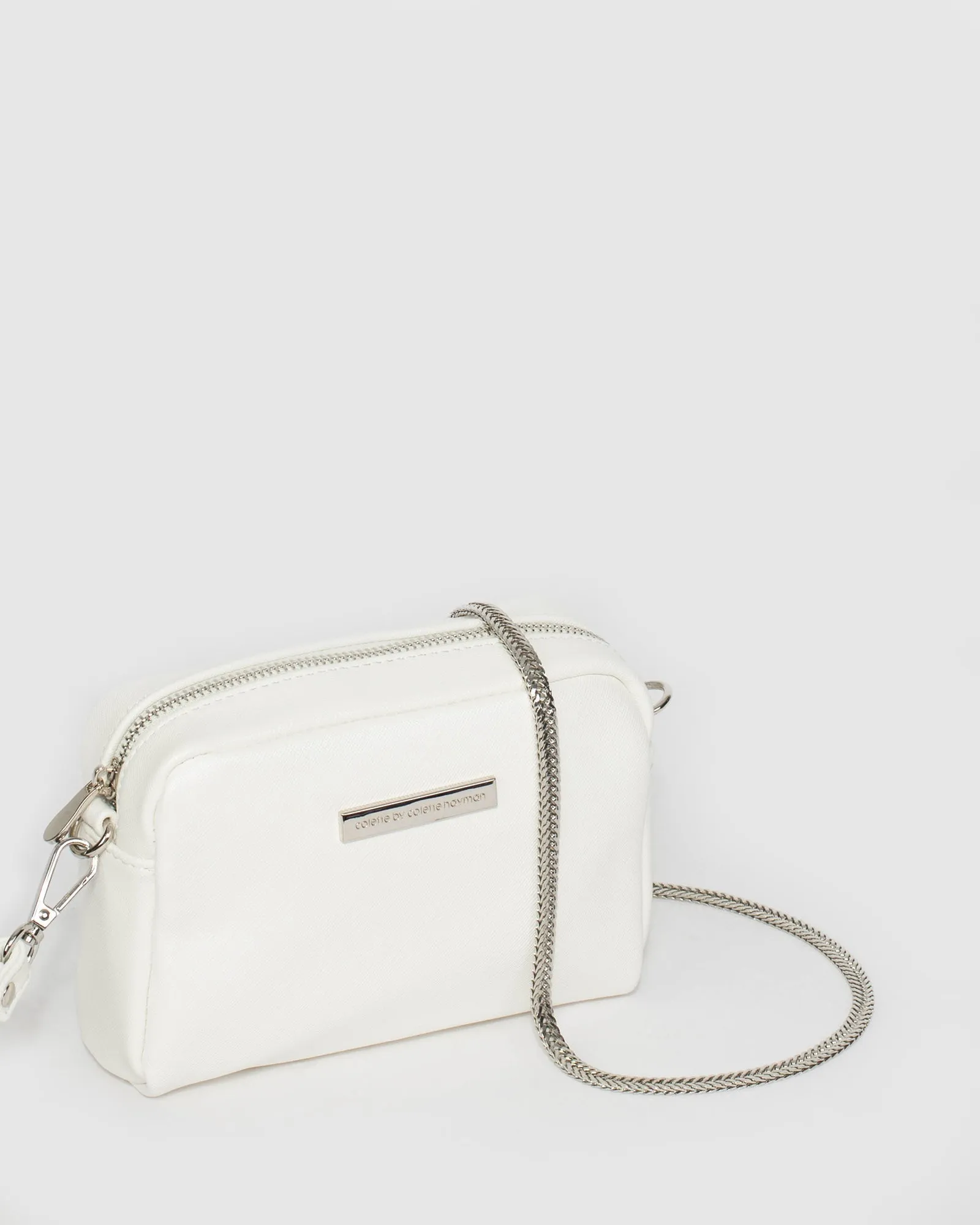 White And Silver Suri Crossbody Bag