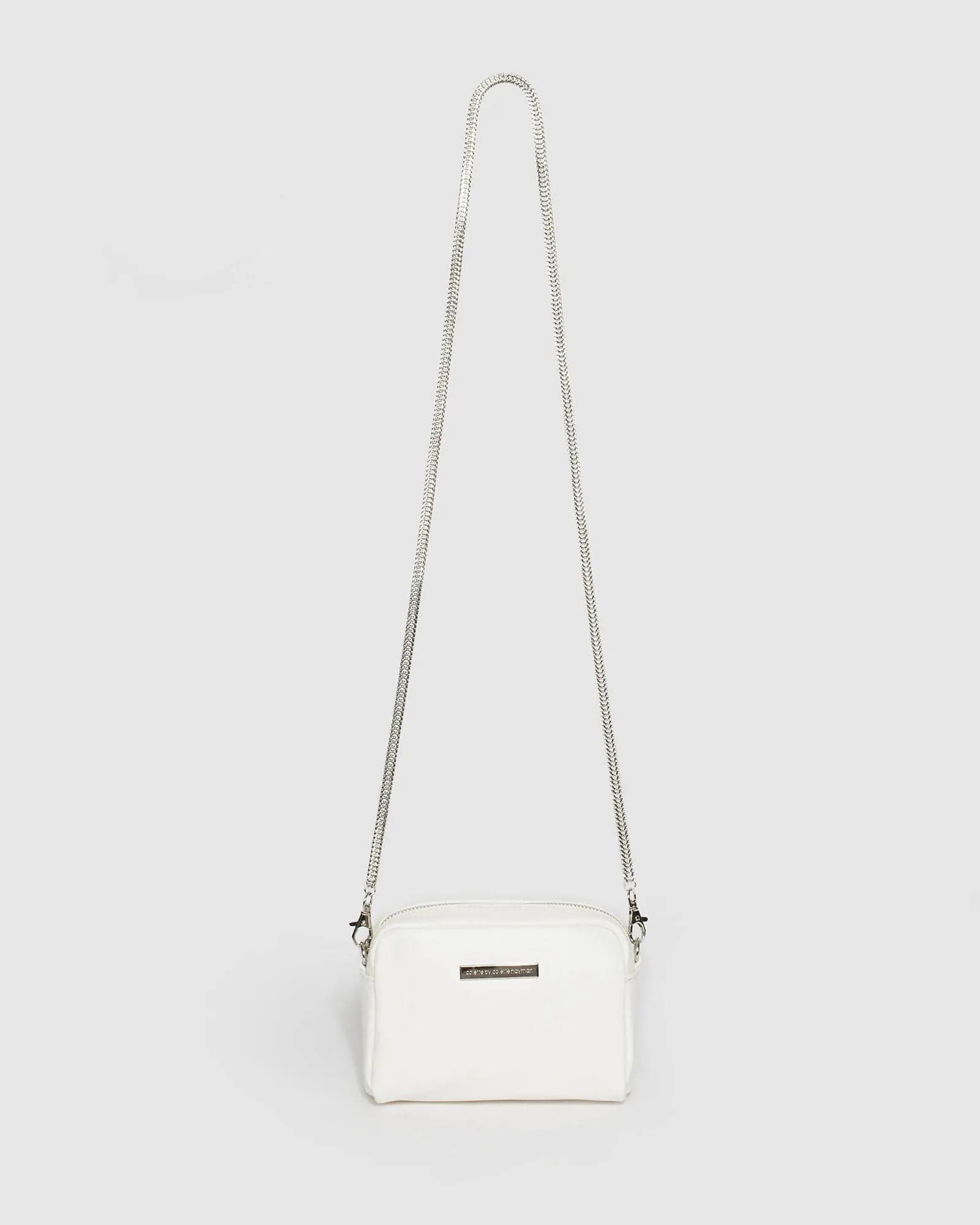 White And Silver Suri Crossbody Bag