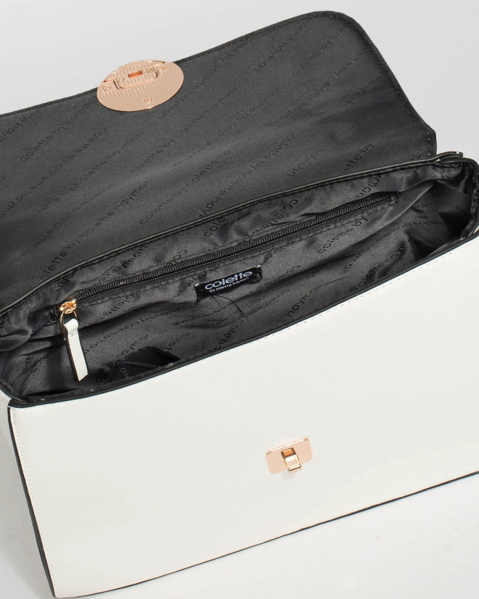 White Ellie Top Handle Bag