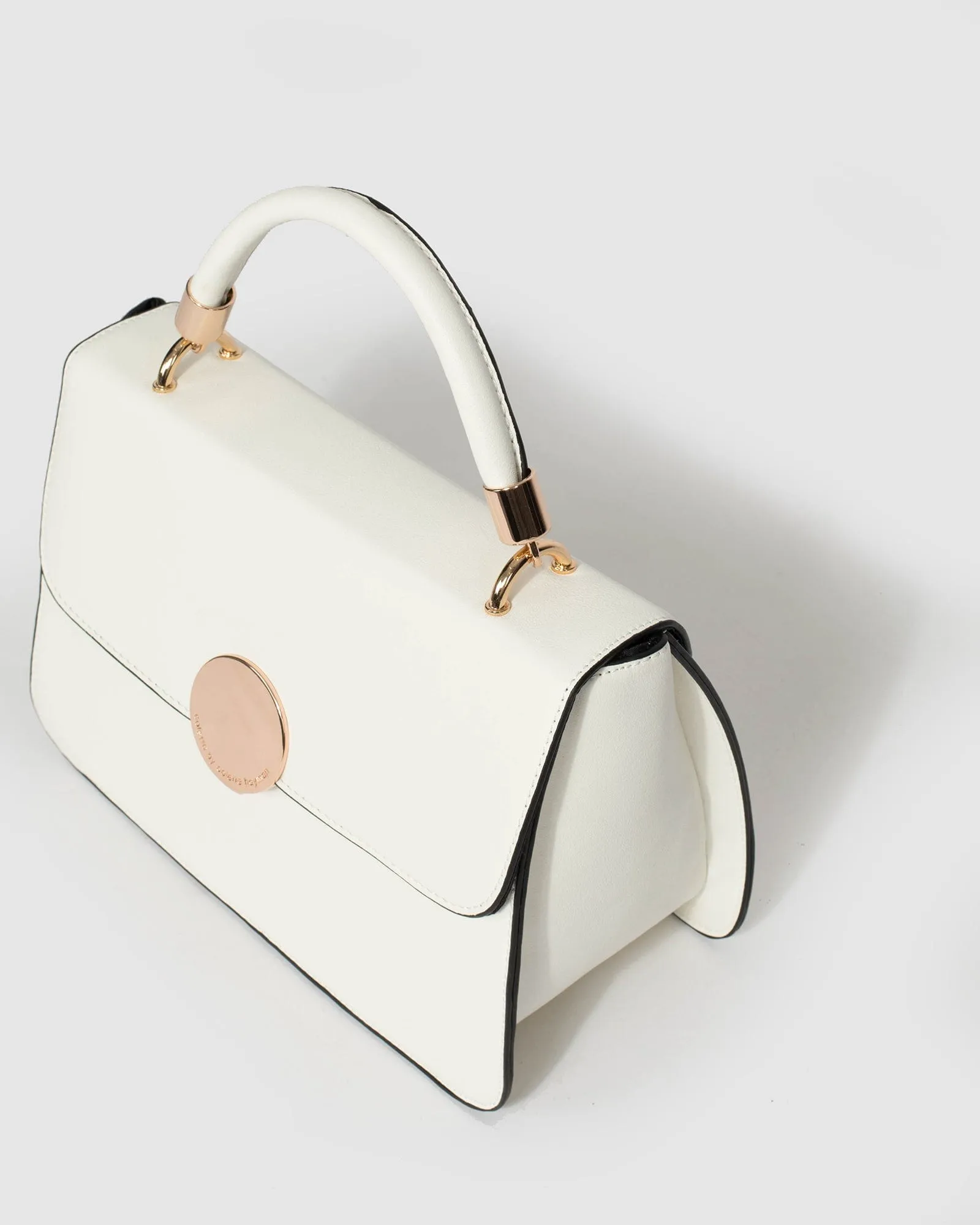 White Ellie Top Handle Bag